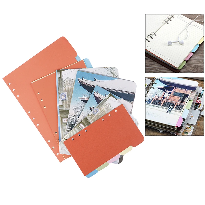 

A5 A6 B5 Inner Page Organizer Notebook Index Separator 6 Holes Divider Pages
