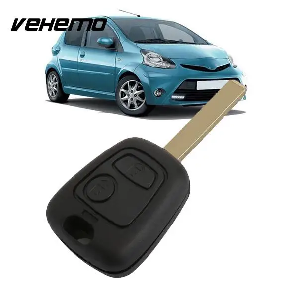 Car 2Buttons Remote Control Key Fobs Shell with Blade For Toyota AYGO NEW