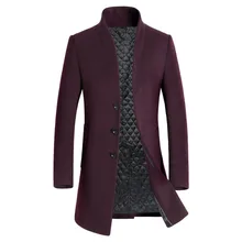 2016 neue stil von winter herren freizeit modegeschäft verdickung trenchcoat männer wolle jacken, einreiher trenchcoat
