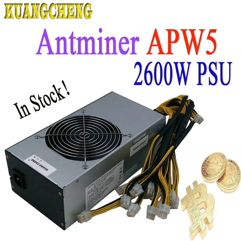 Новый Antminer bitcore APW5 2600 Вт блок питания подходит для antminer miner S9 Z9 T9 DR3 L3 + Innosilicon A9 A8 D9 Baikal G28 BK-X