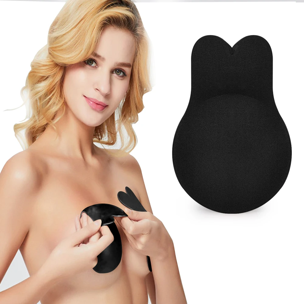 

Female Invisible Breast Lift Tape Silicone Self Adhesive Push Up Bra Reusable Strapless Backless Bralette Cover Chest Pad Brace