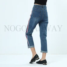 Boyfriend джинсы для женщин для сезон: весна-лето прямые джинсовые штаны повседневное свободные женские Femme мотобрюки