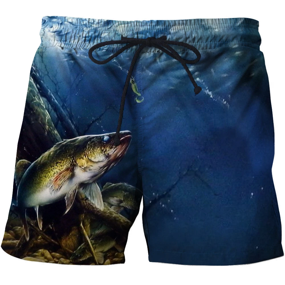 Мужские пляжные брюки с объемным рисунком рыбы, Мужская Уличная одежда, хип-хоп модные штаны, джинсовые шорты, мужские брюки, мужские шорты для шовинизма - Цвет: AFSKT1220