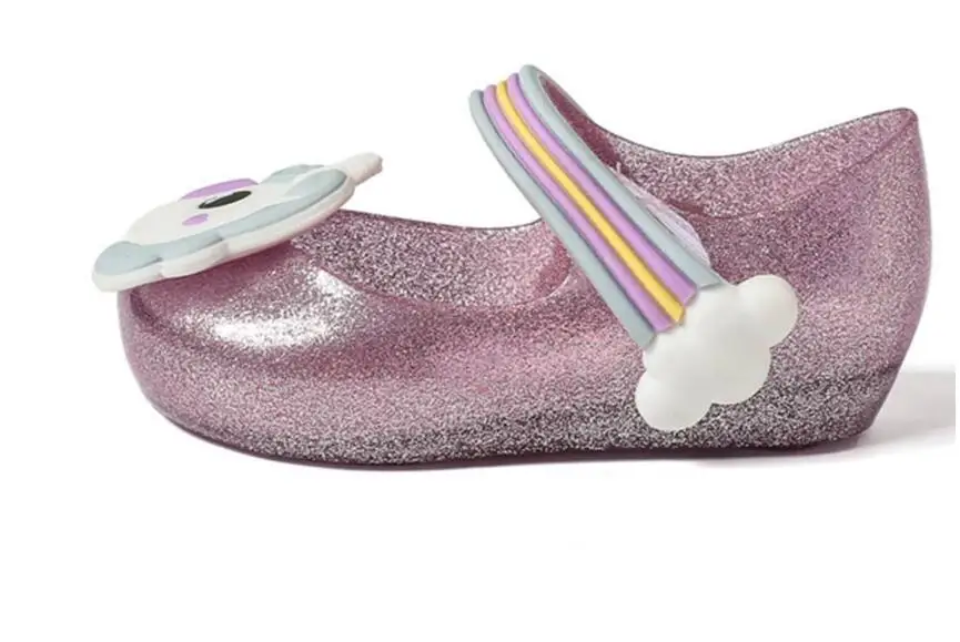 Прекрасный единорог 2019 Новые Девочки желейные сандалии девушка Нескользящие Детские сандалии для младенцев высокое качество