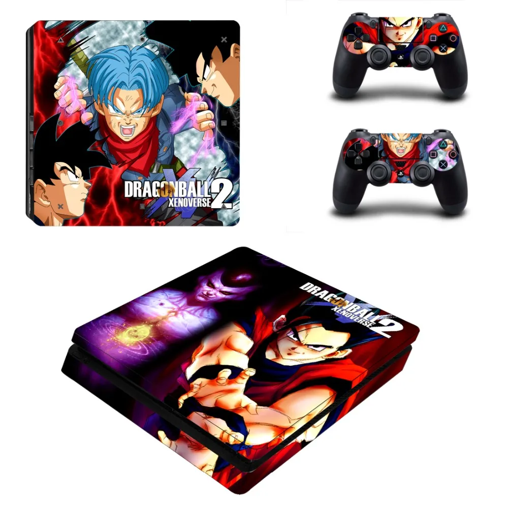 Аниме Dragon Ball Z с рисунком из аниме «Драконий жемчуг зет» PS4 тонкая кожа Стикеры для sony Игровые приставки 4 консоль и контроллеры наклейка PS4 тонкий Стикеры винил