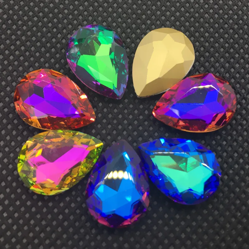 

Flame 20x30mm Pointback Strass Shiny Gems Crystal Drop Shape Stone For Jewelry Crafts