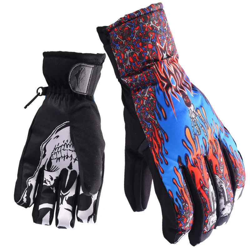 Зимние теплые перчатки для сноуборда, лыж, мотоциклетные велосипедные перчатки Нескользящие ветрозащитный водонепроницаемый для снега лыжные перчатки для мужчин и женщин