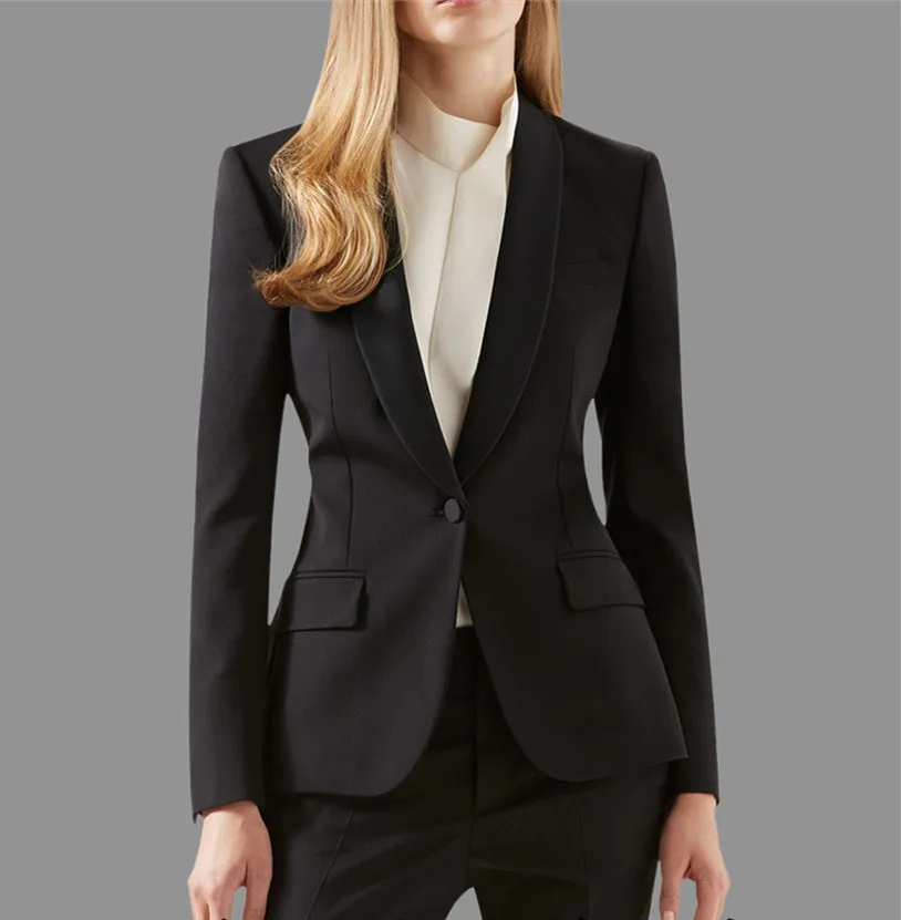 New Formal Women Suit For Office Ladies Business Suit Custom Made Black