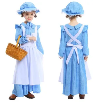 

Professional costumes Children's Day Girls'Performing Clothes Halloween Girls cos Farm Country Kids Stage Drama Costumes 5045L17