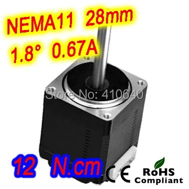 

FREE SHIPPING Nema11 stepper motor model 11HS20-0674S 1.8 deg 0.67 A 12 N.cm with 4 wires EQUAL TO MODEL 28HS5006S4