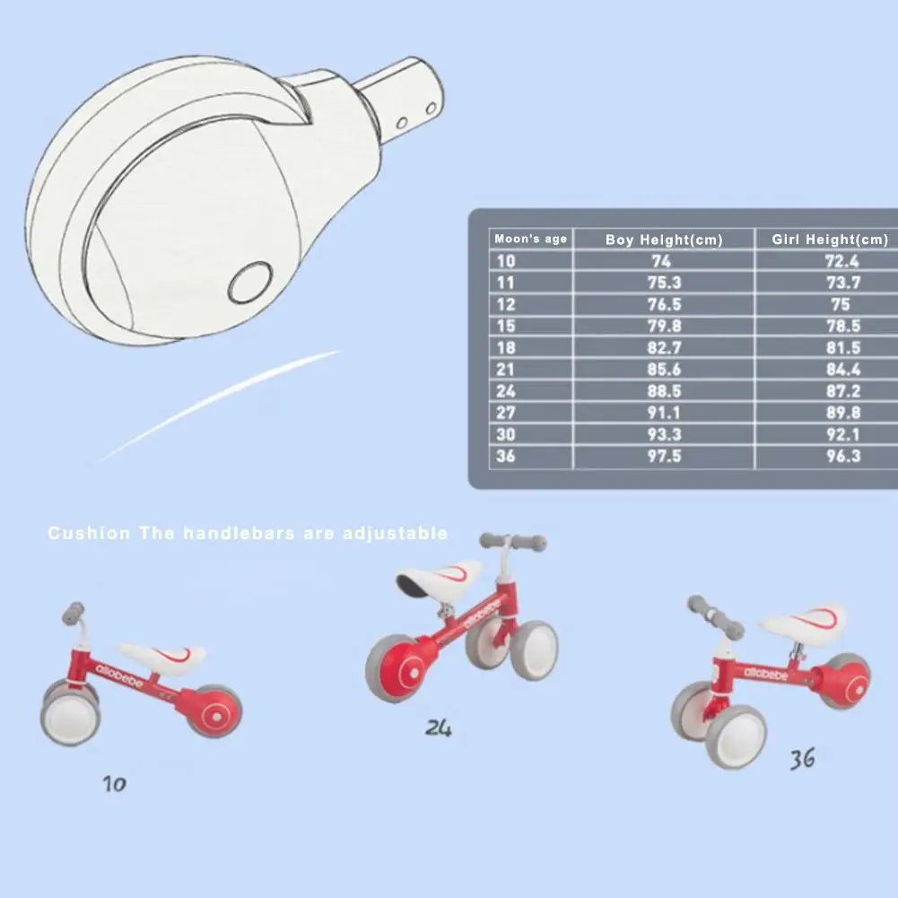 Excellent Baby Balance Toys Bike Toddler Toys No Pedal 3 Wheels Stable Bicycle Kids Walker Baby Balance Bike help baby Learn To Walk 7 Excellent Baby Balance Toys Bike Toddler Toys No Pedal 3 Wheels Stable Bicycle Kids Walker Baby Balance Bike help baby Learn To Walk 7