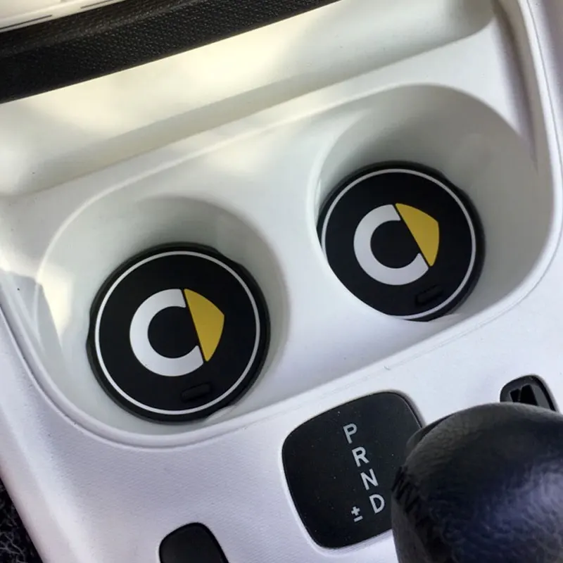 

Cup Mats Non-slip Mat Smart Fortwo Forfour 453 Fluorescent Logo Storage Anti Stress Slip Covers Interior Decoration Car Styling