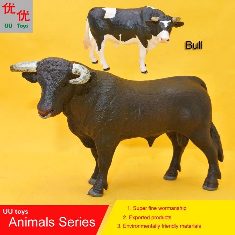 

Hot toys: New Buffalo, Brown Bull, Cow Simulation model Animals kids toys children educational props