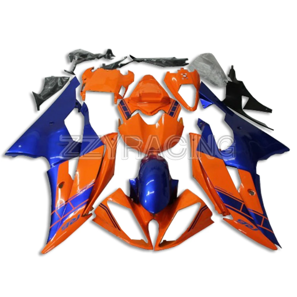 

Injection Motorcycle Fairings Kit for Yamaha YZF-600 R6 2008 - 2016 Complete ABS Plastic R6 08 - 16 Body Kit Orange Blue Covers