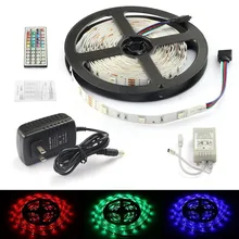 5 m гибкая гирлянда 30 светодиодный s/m RGB Smd5050 светодиодный свет полосы комплект+ 44key пульт дистанционного управления+ 12 В 2a Питание