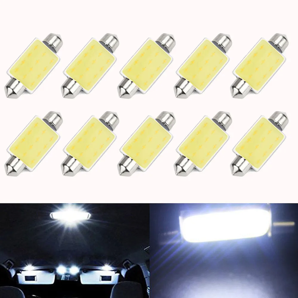 Новая модель 10 шт. 41 мм 12SMD 1,5 W COB светодиодный лампы автомобиля гирлянда Чтение купольная карта светильник лампы для bmw e87 e83 e82 e70 e65 e61 e60 e53 N