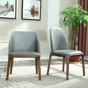 

Living Room Chairs Living Room Home Furniture solid wood leather coffee chair sofa chair louis dining chair sillones silla sale