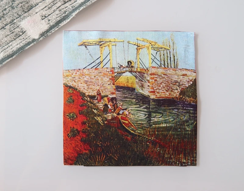 Новое поступление 18 см* 18 см Ван Гог небесная ткань для дизайна ручной работы "paintting style" Скрапбукинг квилтинг ручная окрашенная ZAKKA