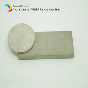 

2 pcs SmCo Magnet Block 50x20x5 mm bar grade YXG24H, 350degree C High Temperature Mortor Magnet Permanent Rare Earth Magnets