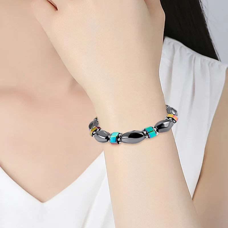 Black Elastic Bracelet Health Care AB Color Bracelet