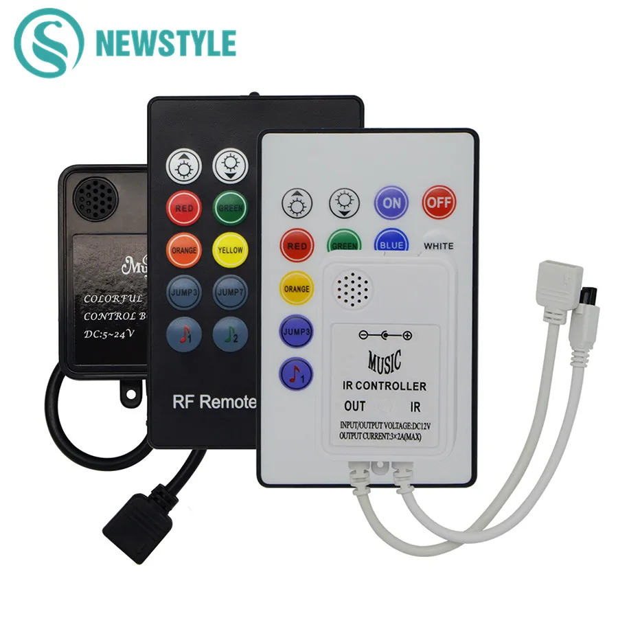 20 Keys Wireless Music Sync Controller Sensor LED IR/RF Mini Remote