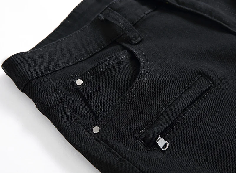 Новые мужские Проблемные Denim Moto Joggers промывают плиссированные джинсы брюки ретро отверстия Джинсовые шорты; деним шесть Стиль выбрать для