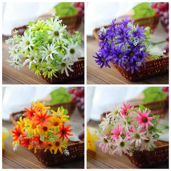 

2pcs/lot Jump Orchid Chrysanthemum Artificial Flowers Silk Flower Artificial Flowers Dried Flowers for house Wedding Decoration