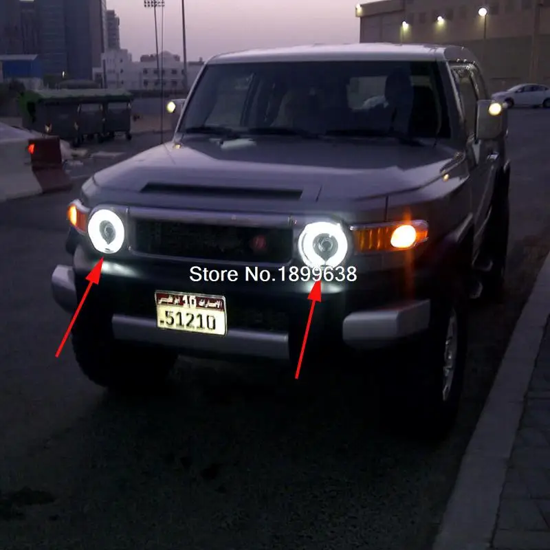 Для Toyota FJ Cruiser светодиодные фары rgb halo angel eyes комплект аксессуары для стайлинга автомобилей 2007 2008 2009 2010 2011 2012 2013