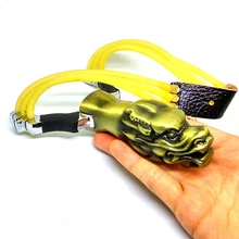 Powerful Hunting Slingshot Dragon Carving Ball Catapult Alloy Casting Three Strand Special Professional Tactical Dropshipping