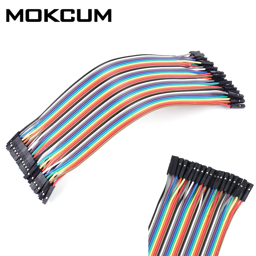 40 шт./лот 40P Dupont Wire 20 см Перемычка Кабельная линия 1p контактный разъем адаптер