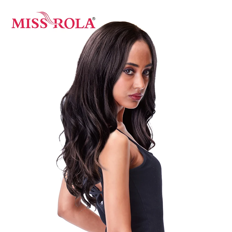 

Miss Rola Japanese Kanekalon Synthetic Wigs 1Pcs/Lot Long Wavy Hair Wig Stripes Color 3D4/33/30# Women Wigs