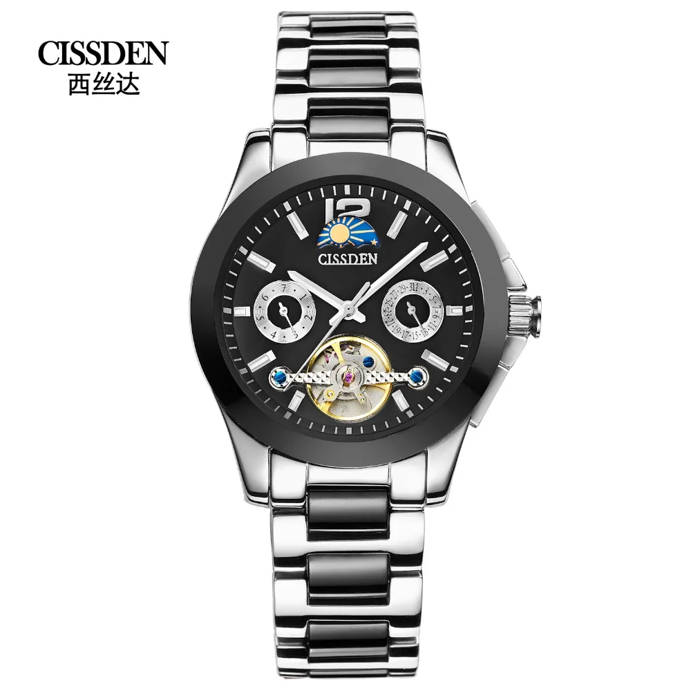 

CLSSDEN New Fashion Luminous STEEL Strap Multifunction Watches Men  mechanical Watch Waterproof Wristwatches MaLe Table Relojes