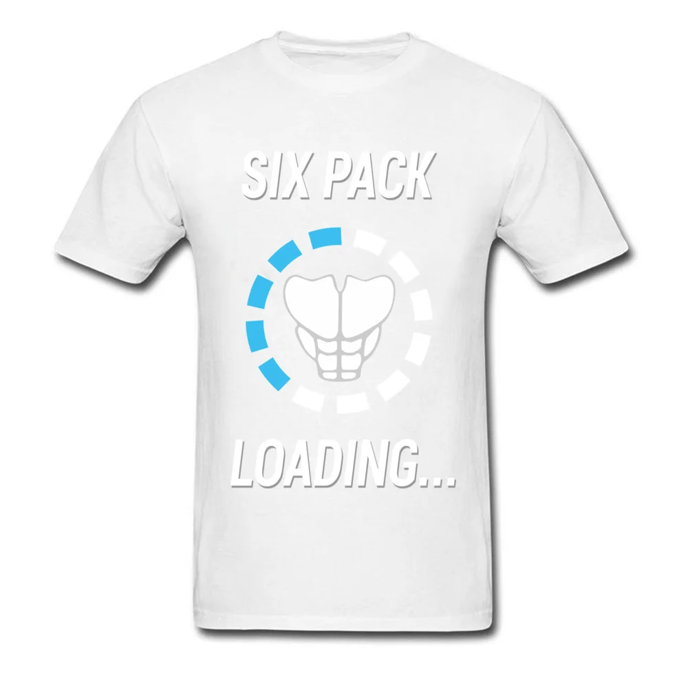 Six Pack Loading Hip hop VALENTINE DAY 100% Cotton Round Collar Men Tops Shirts Normal Tee-Shirts Hip Hop Short Sleeve Tshirts Six Pack Loading white