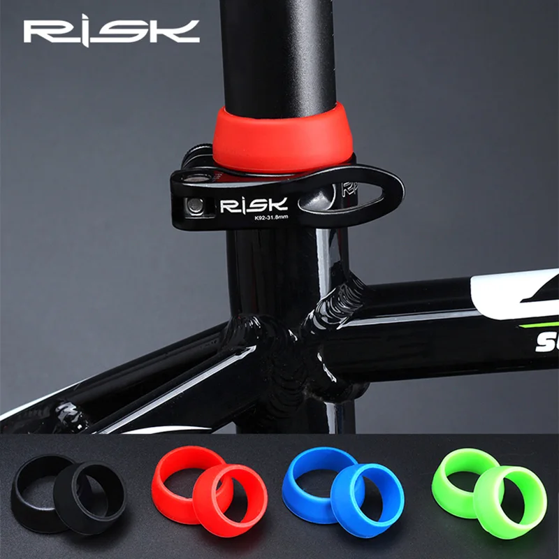RISK Waterproof Silicone Ring Gasket for Bicycle Seatpost Protection MTB Mountain Road Bike Seat Post Dustproof Cover Washer