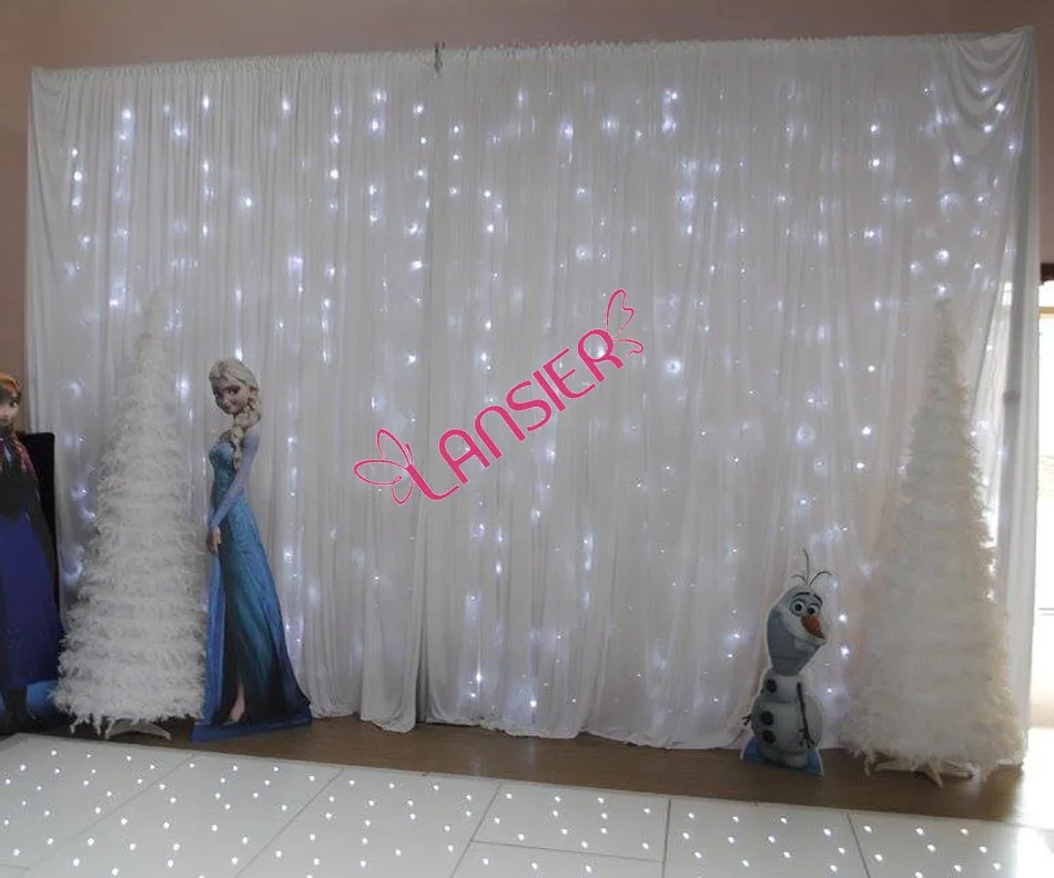 Wedding Backdrop Lighted Curtain 3 X 6 Meter Cheap Luxury Wedding
