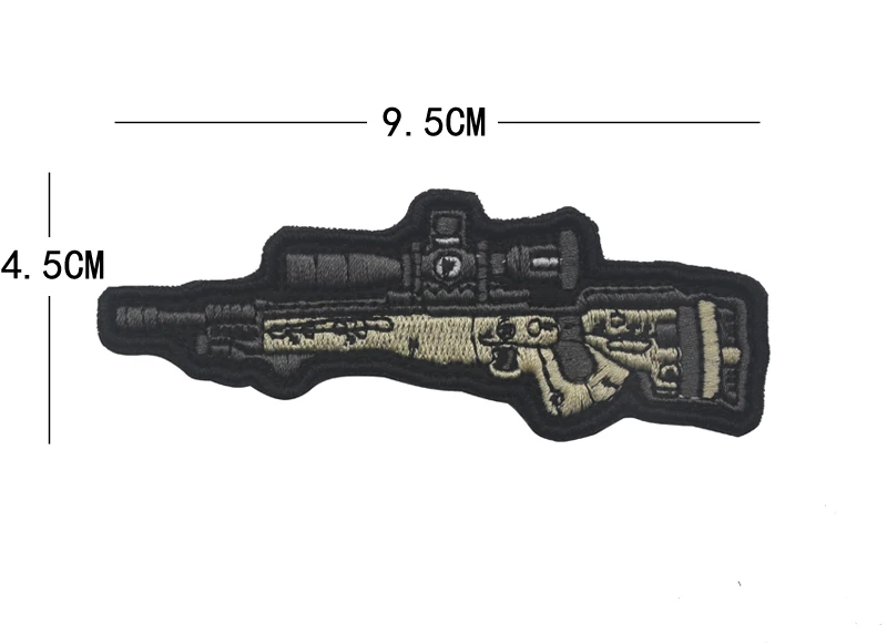 AK-47 пистолет штурмовой пистолет винтовка Снайпер страйкбол патч пулемет вышитый пистолет форма патчи RIFFLE клуб сеять армейский черный значок