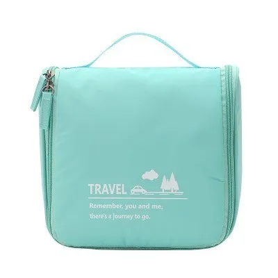 Candy Colors Travel Makeup Bag Waterproof Neceser Washing Women Cosmetic Bag Organizer Hanging Toiletry Bag Kit Storage Bags Men - Цвет: A green