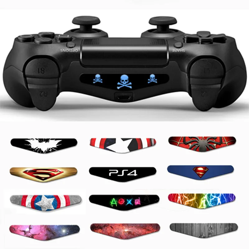 2 шт. для Dualshock 4 PS4 Pro тонкий контрольный Лер светодиодный светильник наклейка для бара наклейка крышка для playstation 4 контрольная игра скины