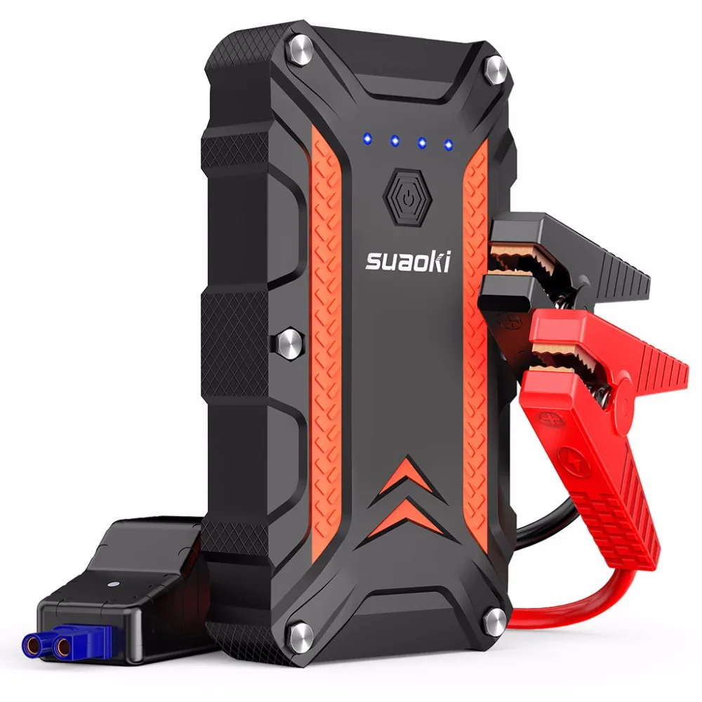 

SUAOKI 1000A Peak Power Car Jump Starter CJS02 Power Bank up to 7.0L Gas or 5.0L dual USB QC 3.0 Auto Battery Booster Flashlight