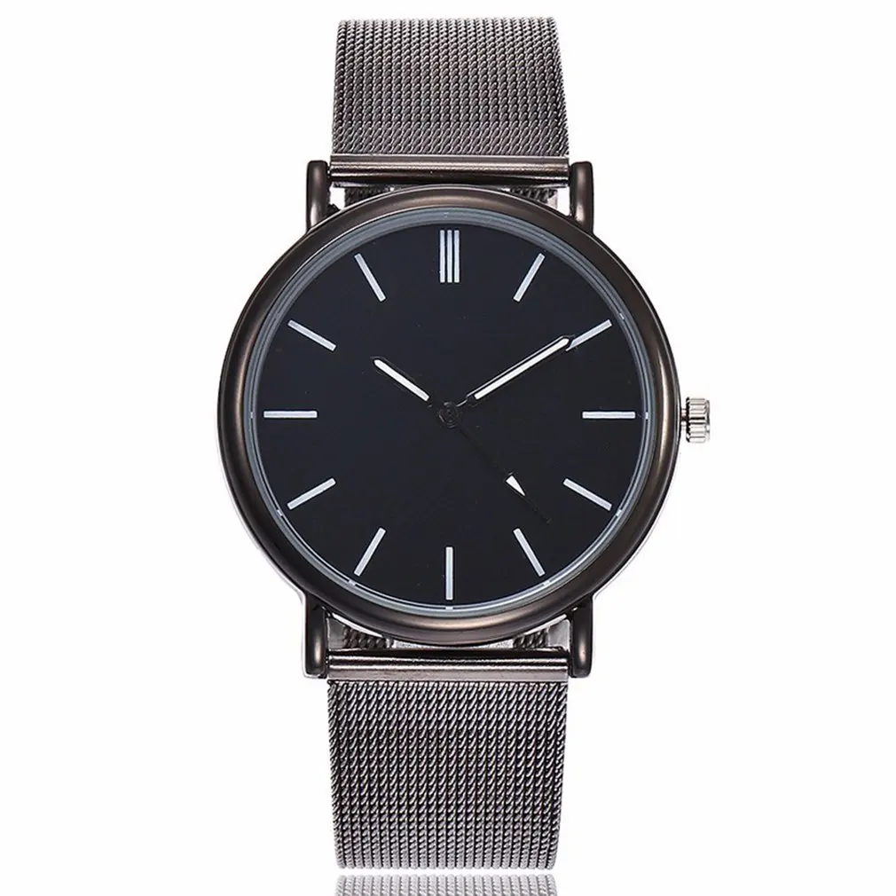 

GENBOLI Women's Men's Quartz Watch Business Round Dial Steel Mesh Strap Unisex Casual Simple Precise Exquisite Workmanship