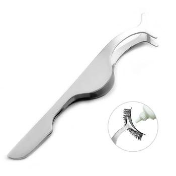 

1* Eyelashes Tweezers Curler Mascara Human Hair Lashes Applicator Remover Steel Fake Eye Lashes Tweezers Beauty Makeup Tools