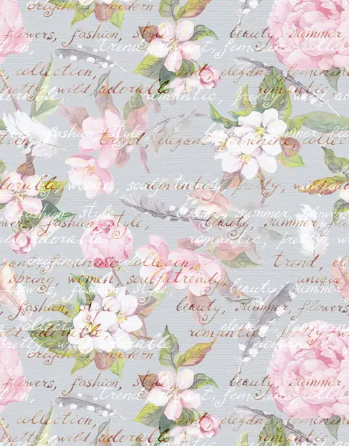 Online Shop 5x7ft Spring White Light Pink Flowers Pattern Fashion