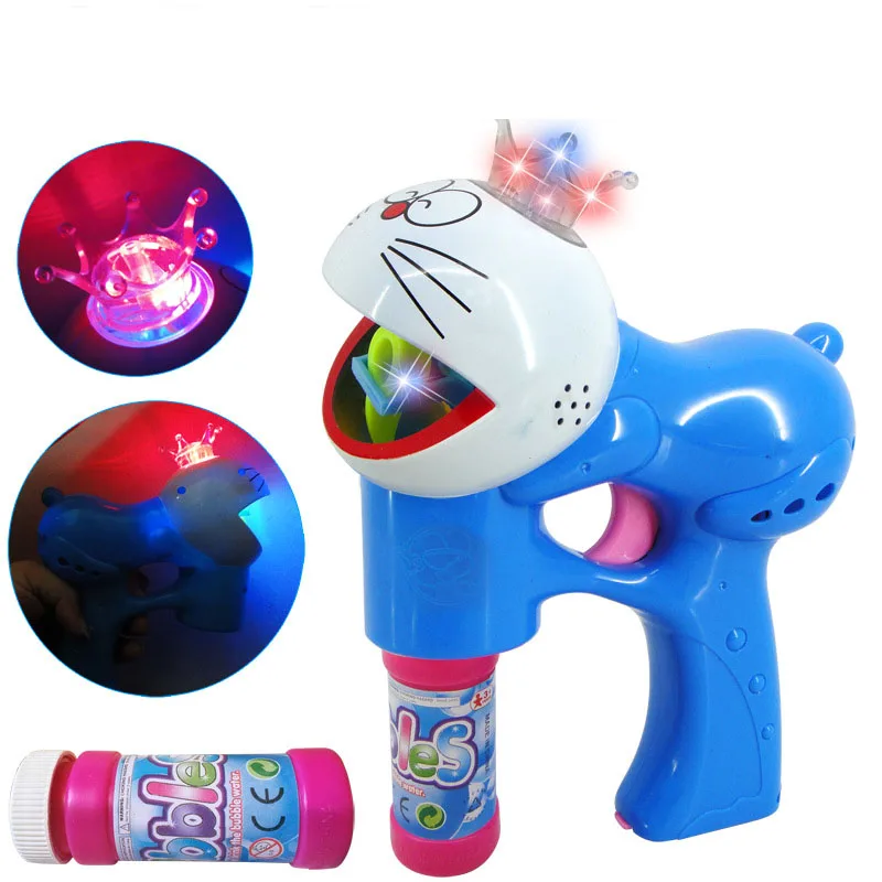 Cartoon Cat LED Light Soap Bubble gun Blowing Bubbles Blower Toys