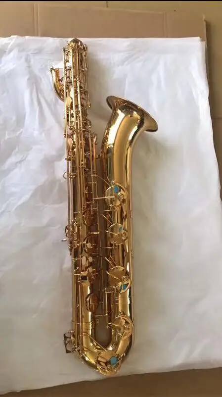 

Customize Professional Eb Baritone Saxophone Gold body Low A +case