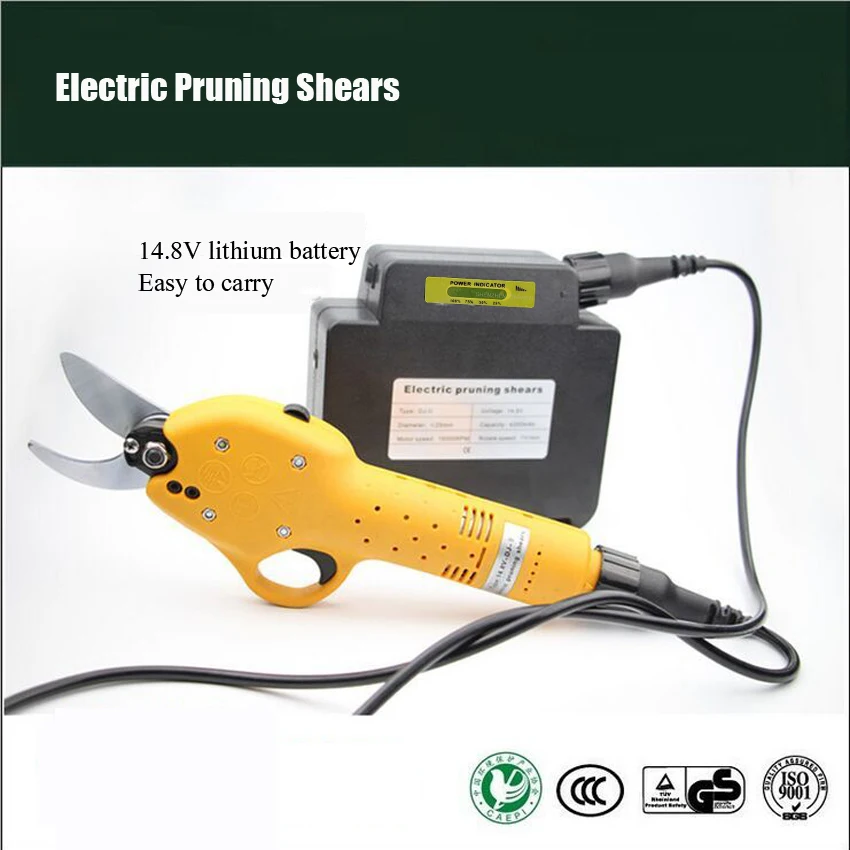 

1PC Lithium Battery High Speed Electric Grape Pruning Shears electric pruner with 14.8V/8800mAh lithium battery