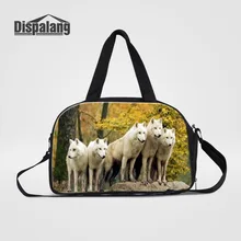 Dispalang легкая сумка для Для мужчин Для женщин волки принт выходные мешок большой Ёмкость Путешествия Carry On Чемодан Сумки сумку