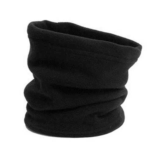 Флисовая Повязка на голову для шеи, теплые гетры для ушей, повязка на голову, зимний теплый шарф для кемпинга, пешего туризма, головной убор, Шапка-бини - Цвет: Black