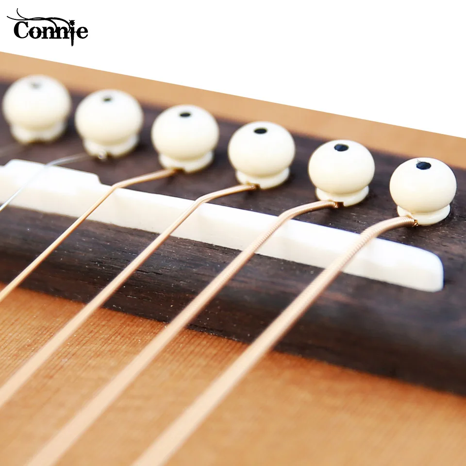 Connie в общей сложности 6 гитарных колышки для струн s народная Акустическая гитара мост штырь гитара ra колышки для струн Колки для струн увеличение поддержки