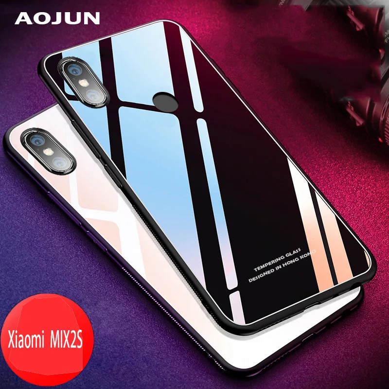 Xiaomi Mi MIX2S Case Protective Mobile Phone Cover Glass Cases for