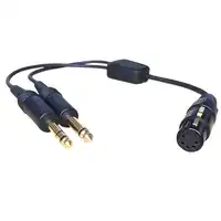 YUENY Aviation headset Airbus XLR to GA (Dual Plug) Pilot Headset Adapter